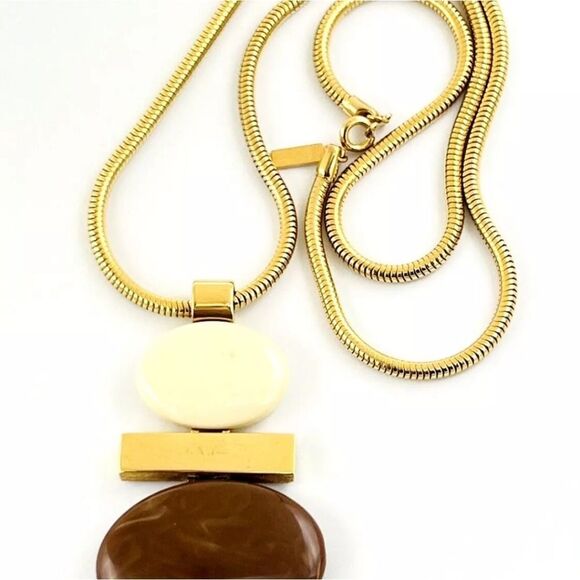 Vintage 1976 Avon Polished Ovals Necklace S M Kent Collection Excellent - Picture 4 of 6